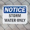 Signmission Storm Water Only, 14 in W x Rectangle, Plastic OS-2PACK-NS-P-1014-L-18498 - alternate 6